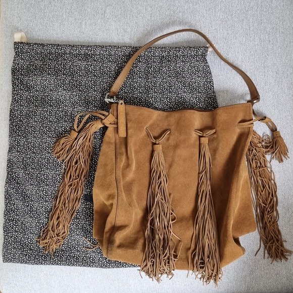 Anthropologie - Loeffler Randall Hobo Suede Fringe Bag - Picture 1 of 14